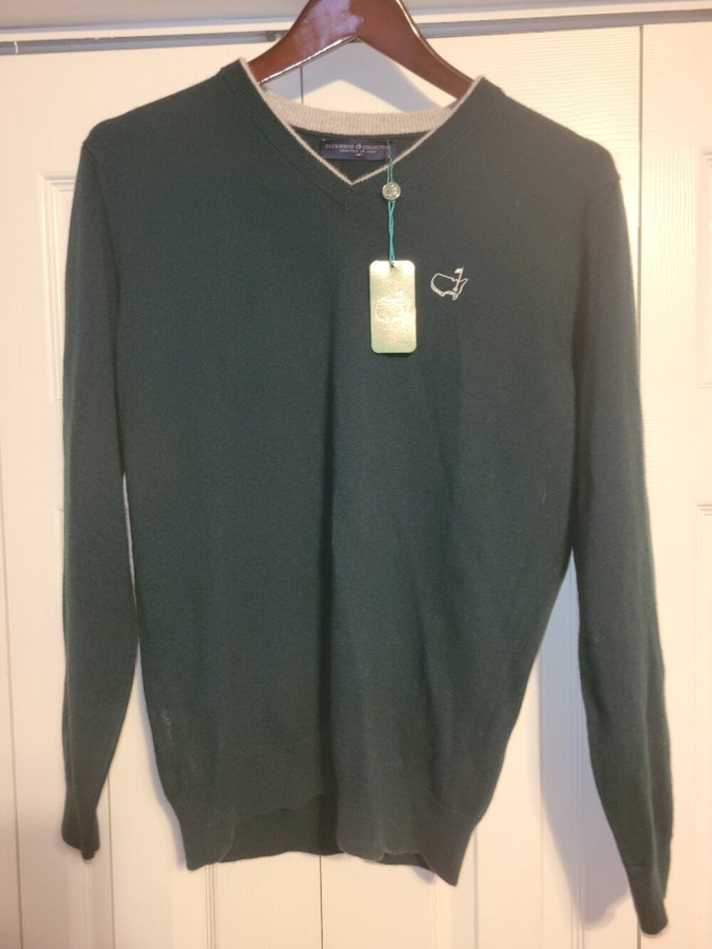 NWT Masters Clubhouse Collection 100% Cashmere Sweater, Men's Small, Green